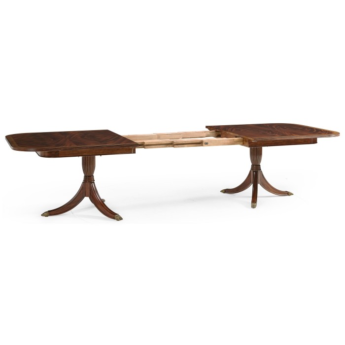 Buckingham Two–Leaf Mahogany Extending Dining Table 88"