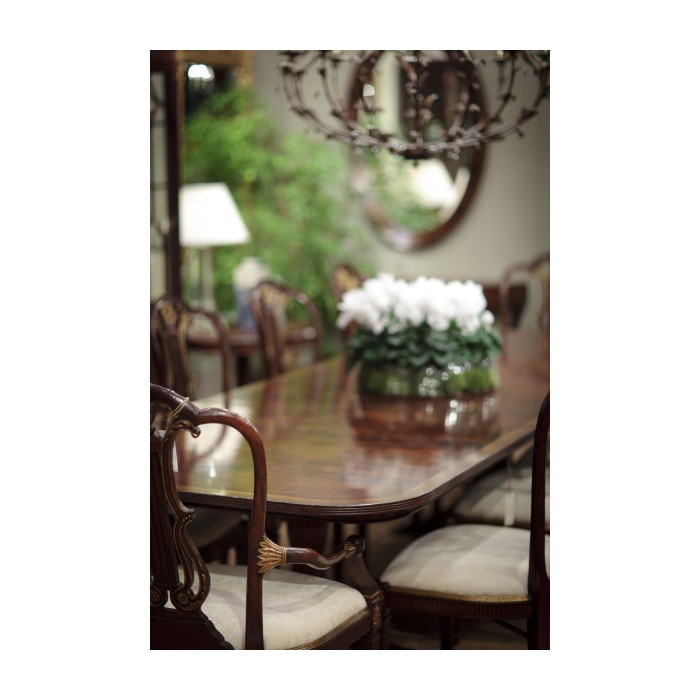 Buckingham Two–Leaf Mahogany Extending Dining Table 88"