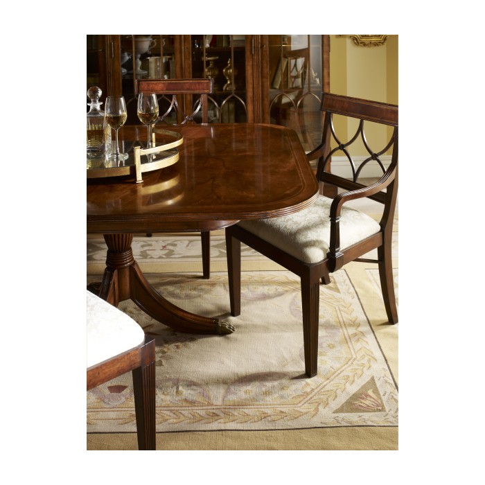 Buckingham Two–Leaf Mahogany Extending Dining Table 88"