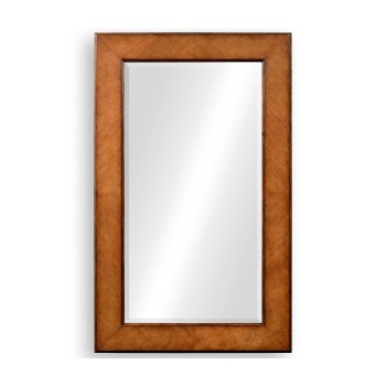 Satinwood veneer rectangular mirror