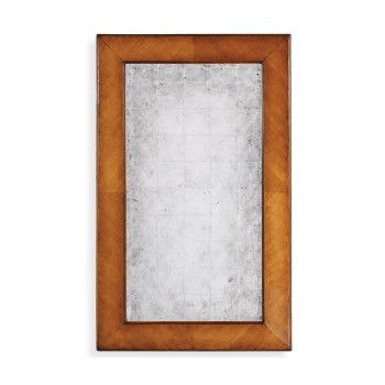 Veneer mirror with églomisé glass