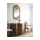 Sheraton Style Walnut & Gilded Oval Back Arm Chair
