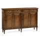 Traditional Double Narrow Cabinet with Twin Cupboards