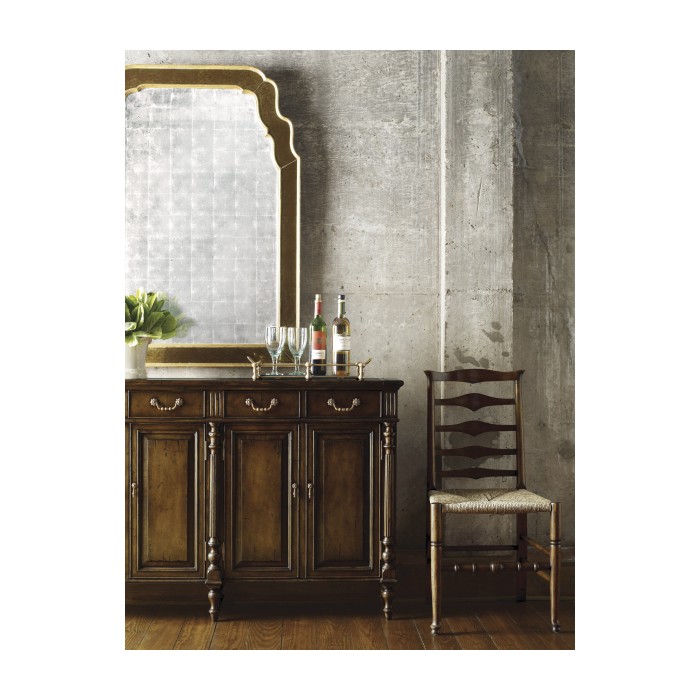 Traditional Double Narrow Cabinet with Twin Cupboards