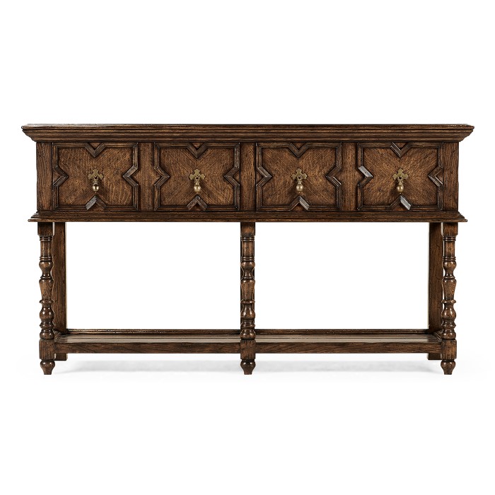 Traditional Tudor Style Dark Oak Buffet