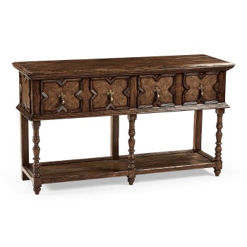 Traditional Tudor Style Dark Oak Buffet