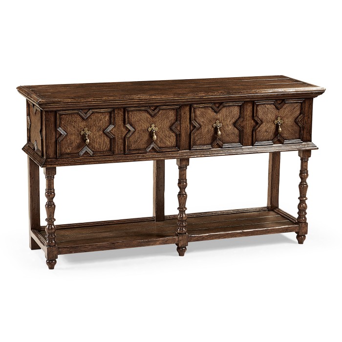 Traditional Tudor Style Dark Oak Buffet