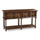 Traditional Tudor Style Dark Oak Buffet