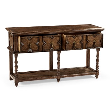 Traditional Tudor Style Dark Oak Buffet