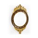 Regency walnut & gilt round convex églomisé mirror (Small)