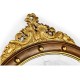 Regency Walnut & Gilt Round Convex Églomisé Mirror (Large)
