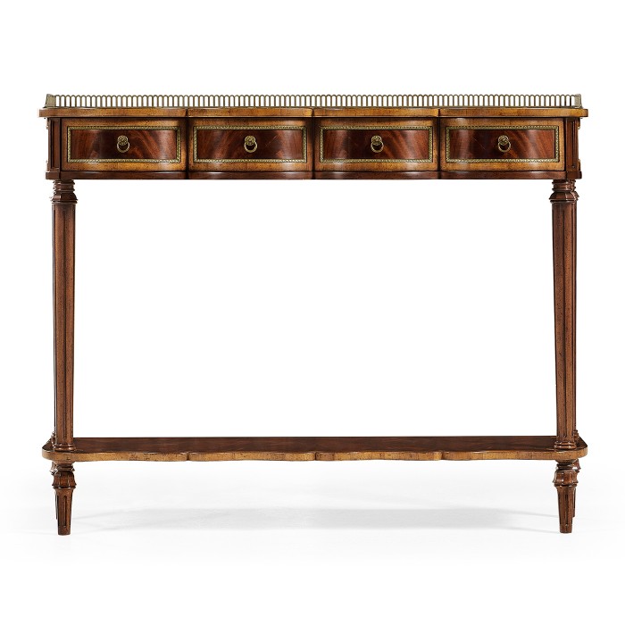 Mahogany Scalloped Console