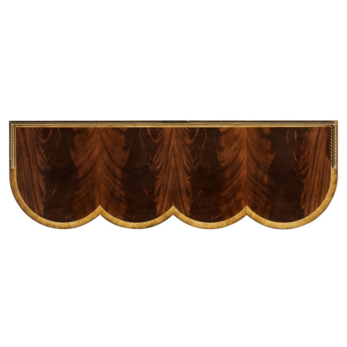 Mahogany Scalloped Console