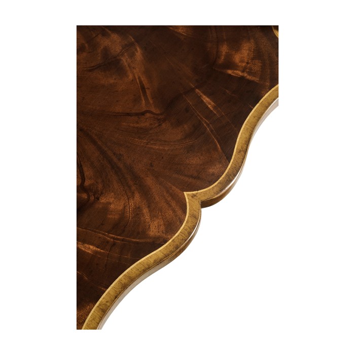 Mahogany Scalloped Console