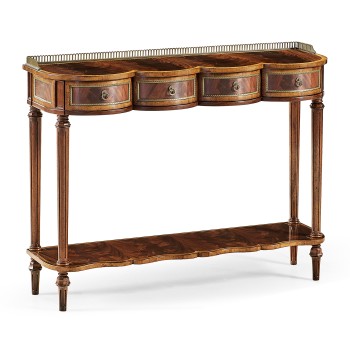 Mahogany Scalloped Console