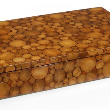 Circular Veneered Place -Mat Box