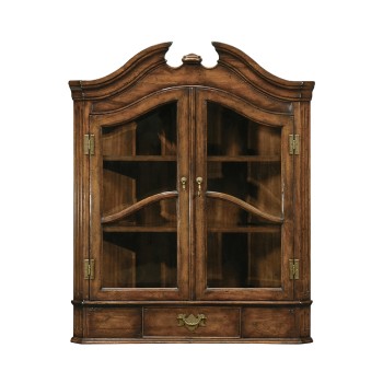 Queen Anne style hanging walnut corner cabinet