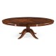 Mahogany Extending Circular Dining Table with Storage Cabinet for Leaves 66