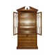 Walnut Glazed Display Cabinet with Drawers
