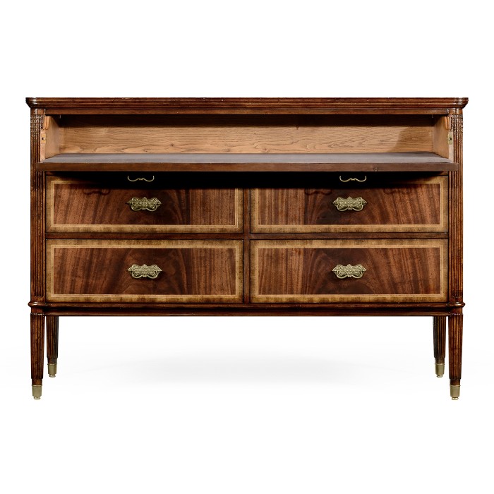 Mahogany Storage Sideboard For Table Leaves