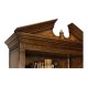 Walnut Open Bookcase with Pediment