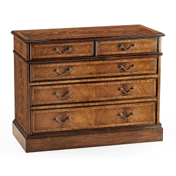 Walnut office chest of drawers with hanging file storage