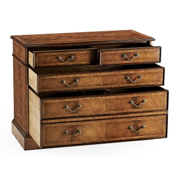 Walnut office chest of drawers with hanging file storage