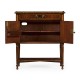 Mahogany Bedside Table with Brass Gallery