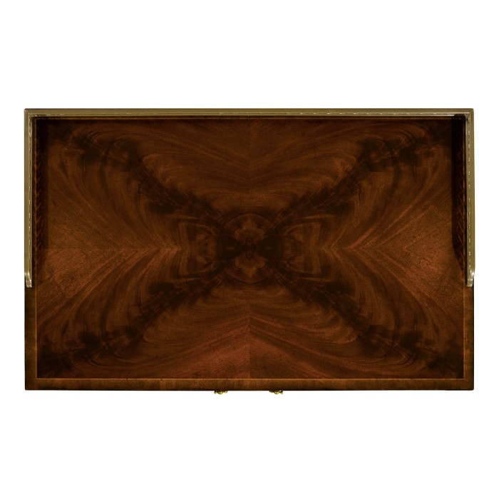 Mahogany Bedside Table with Brass Gallery