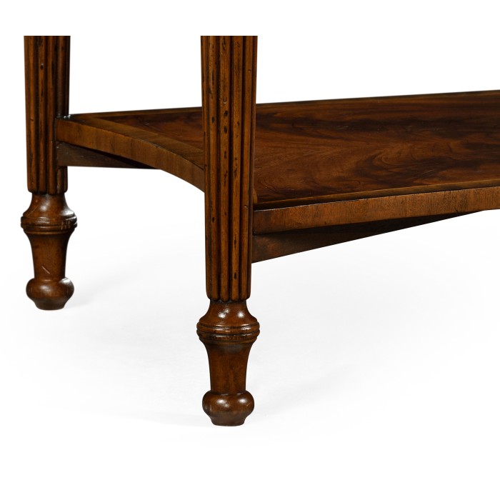 Mahogany Bedside Table with Brass Gallery