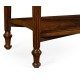Mahogany Bedside Table with Brass Gallery