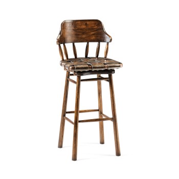 Country Style Leather Bar Stools