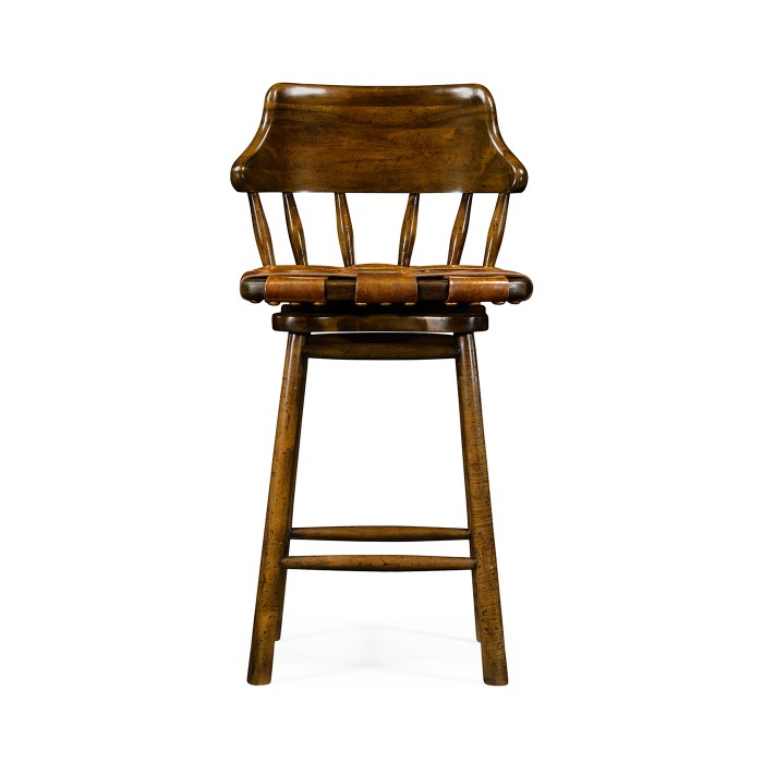 Country Style Leather Counter Stools