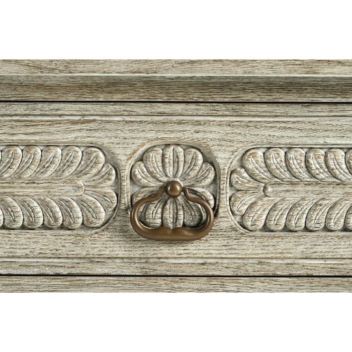 Chip Carved Grey Oak Console
