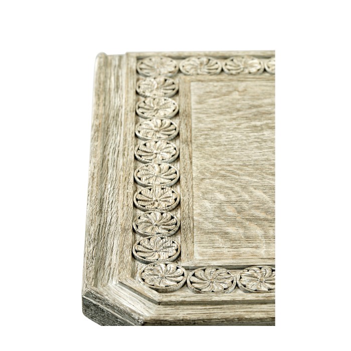 Chip Carved Grey Oak Console