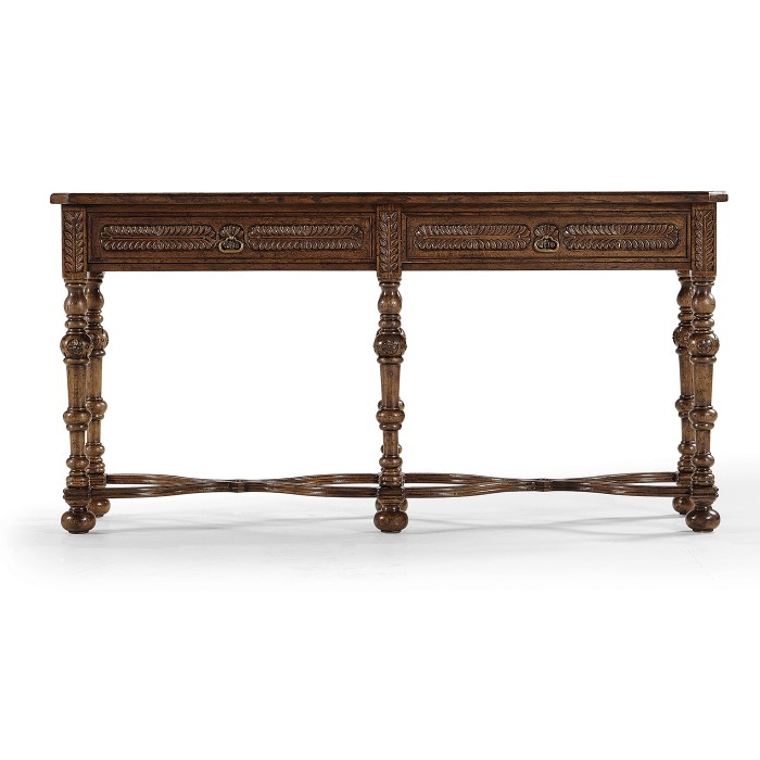 Chip Carved Dark Oak Console