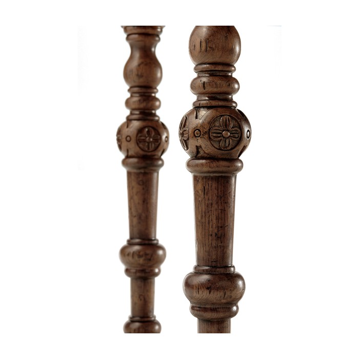 Chip Carved Dark Oak Console