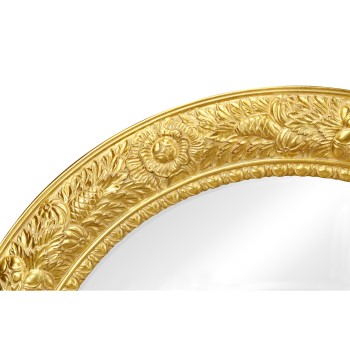 Large circular gilded mirror