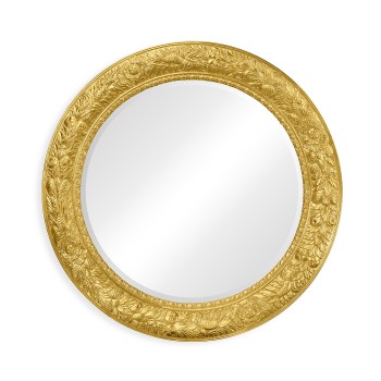 Large circular gilded mirror