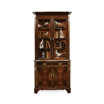 Serpentine Mahogany China Cabinet