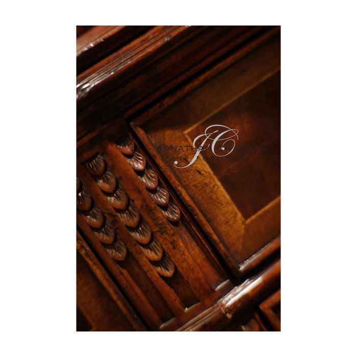 Serpentine Two Door Walnut Cabinet