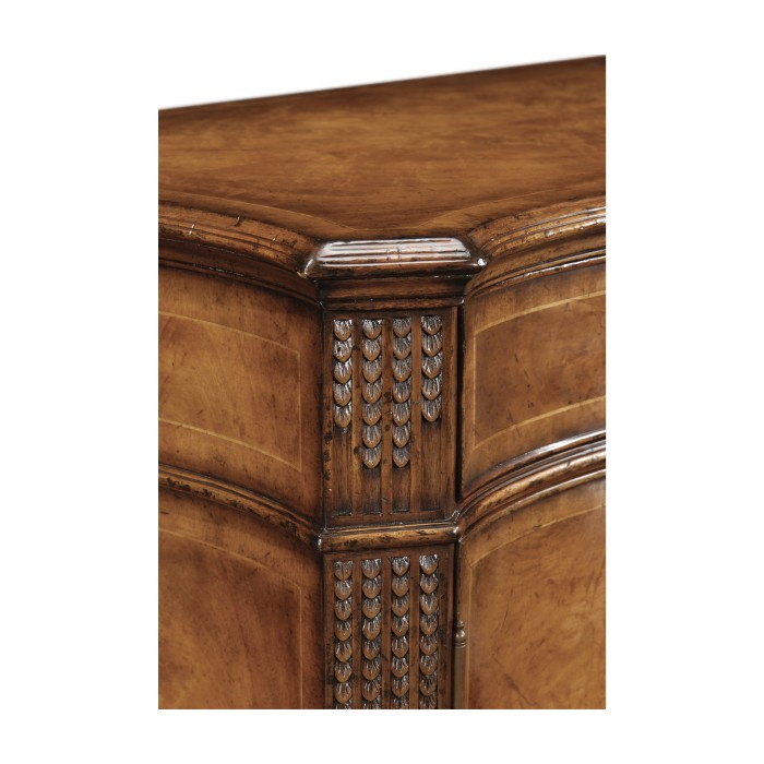 Serpentine Two Door Walnut Cabinet