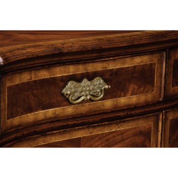 Serpentine Two Door Mahogany Cabinet