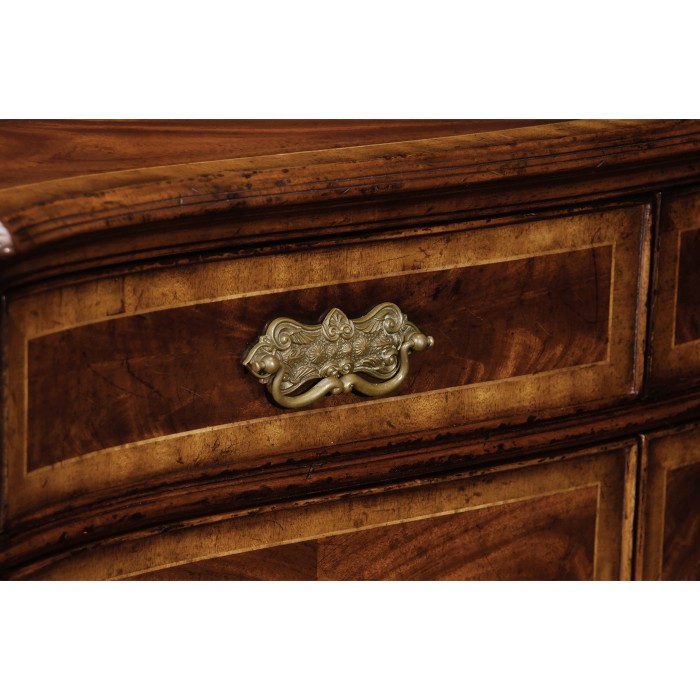 Serpentine Two Door Mahogany Cabinet