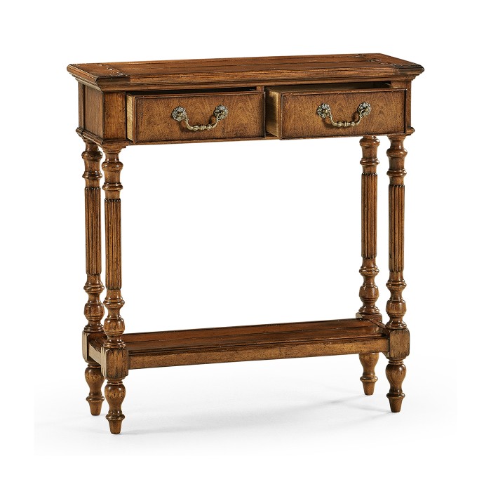Small Narrow Walnut Console Table