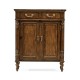 Narrow Walnut Cabinet with Cupboard