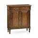 Narrow Walnut Cabinet with Cupboard