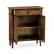 Narrow Walnut Cabinet with Cupboard