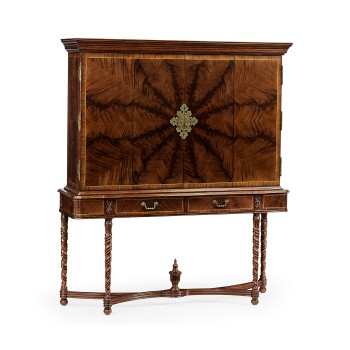 Mahogany Panelled Door TV Cabinet