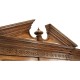 Triple Walnut Display Cabinet with Drawers
